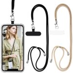 Spwa - 2 pices cordon telephone portable, tour de cou tlphone universelle avec patch rglable amovible ...