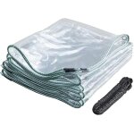 Spwa - bche impermable transparente avec oeillet - 420g / m - couverture en feuille de bche - bche ...