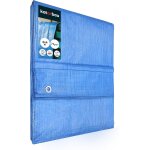 Spwa - ® bâche de protection extérieur - polyéthylène - 4 x 4 m - bleu - 75 g / m - bâche avec ?illets ... Spwa - ® bâche de protection extérieur - polyéthylène - 4 x 4 m - bleu - 75 g / m - bâche avec ?illets ...