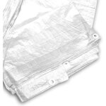 Spwa - bâche de protection polyvalente en tissu blanc 90 g / m 1, 5 m x 4 m Spwa - bâche de protection polyvalente en tissu blanc 90 g / m 1, 5 m x 4 m