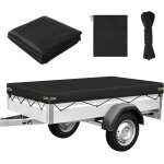 Spwa - bache remorque 214 x 122 x 13 cm, bache pour remorque avec corde bâche, en tissu oxford 420d, ... Spwa - bache remorque 214 x 122 x 13 cm, bache pour remorque avec corde bâche, en tissu oxford 420d, ...