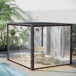 Spwa - bche transparente impermable, 2x2m bche en tissu avec oeillets, impermeable terrasse bches, ...