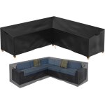Spwa - housse de protection pour meubles de jardin en forme de l - impermable - en rotin - pour canap ...