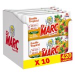 St marc lot de 10 lingettes nettoyante d�sinfectante, 42 lingettes, parfum souffle tropical, convient ...