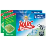 St marc lot de 2 bo�tes de 5 tampons savon laine d'acier � r�curer jex
