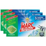 St marc lot de 3 bo�tes de 5 tampons savon laine d'acier � r�curer jex