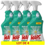 St marc lot de 4 pistolets spray dsinfectant et nettoyant anticalcaire au vinaigre blanc 750 ml
