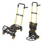 Stanley diable pliant avec fonction chariot de transport - chariot pliable jusqu� 137kg - chariot a roulettes ...