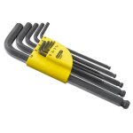 Stanley jeu de cl�s m�les longues � t�te sph�rique sur support 1, 5 - 10mm - 9 pces (mm)