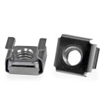 Startech. com lot de 50 ecrous cage m6 � trous carr�s et outil d'installation pour baies de serveurs, ...