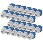 Startech. com jack keystone cat6, lot de 24 prises ethernet rj45 keystone, prise murale utp cat6, 180 ...