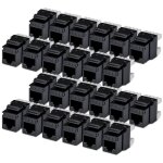 Startech. com jack keystone cat6, lot de 24 prises ethernet rj45 keystone, prise murale utp cat6, connecteur ...