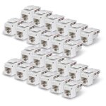 Startech. com jack keystone cat6, lot de 24 prises ethernet rj45 keystone, prise murale utp cat6, connecteur ...