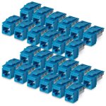 Startech. com jack keystone cat6, lot de 24 prises ethernet rj45 keystone, prise murale utp cat6, connecteur ...