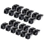Startech. com jack keystone cat6, lot de 24 prises ethernet rj45 keystone, prise murale utp cat6, connecteur ...