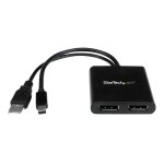 Startech. com splitter multi - crans mini displayport vers 2x displayport - hub mst  2 ports - rpartiteur ...