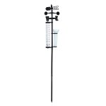 Station météo 3 en 1, mesureur, thermomètre de jardin extérieur, pluviomètre, indicateur de vent Station météo 3 en 1, mesureur, thermomètre de jardin extérieur, pluviomètre, indicateur de vent