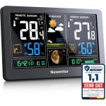 Station m�t�o radio multifonction avec capteur ext�rieur - thermom�tre et hygrom�tre (�cran couleur)