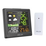 Station m�t�o sans fil, thermom�tre hygrom�tre barom�tre int�rieure ext�rieure avec capteur led ecran ...