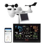 Station meteo solaire - vevor - station mto sans fil 7 en 1 capteur extrieur - ecran couleur 7, 5 ...