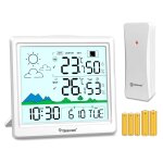 Station m�t�orologique avec capteur ext�rieur sans fil, pr�visions m�t�orologiques pr�cises et conviviales, ...