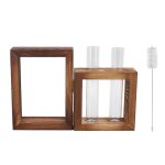 Station de propagation de plantes, support en bois avec 2 tubes à essai en verre, cadre en bois, tube ... Station de propagation de plantes, support en bois avec 2 tubes à essai en verre, cadre en bois, tube ...