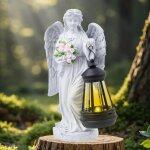Statues d'ange solaire - figurine d'ange gardien à led - avec lanterne solaire led - décoration funéraire ... Statues d'ange solaire - figurine d'ange gardien à led - avec lanterne solaire led - décoration funéraire ...