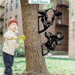 Statues d'animaux en mtal, dcoration de jardin, piquets de ferme sur pelouse extrieure, sculptures ...