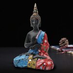 Statue de bouddha assis en tha�lande, petite taille 18cm, pour salon, d�coration de jardin