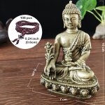 Statue de bouddha de médecine d'or avec collier, ornement en résine, feng shui, sculpture de bouddha ... Statue de bouddha de médecine d'or avec collier, ornement en résine, feng shui, sculpture de bouddha ...