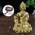 Statue de bouddha de médecine d'or avec collier, ornement en résine, feng shui, sculpture de bouddha ... Statue de bouddha de médecine d'or avec collier, ornement en résine, feng shui, sculpture de bouddha ...