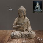 Statue de bouddha en résine avec lumière solaire a 62 led, décoration de jardin japonais asiatique du ... Statue de bouddha en résine avec lumière solaire a 62 led, décoration de jardin japonais asiatique du ...