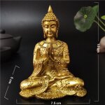 Statue de bouddha thalandais en or, sculpture de bouddha de mditation fengshui hindou, artisanat en ...