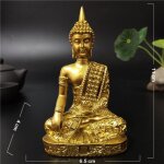 Statue de bouddha thalandais en or, sculpture de bouddha de mditation fengshui hindou, artisanat en ...