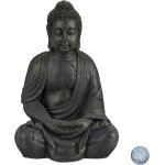 Statue de buddha figurine de bouddha décoration jardin sculpture céramique zen 70 cm, foncé, gris / argenté ... Statue de buddha figurine de bouddha décoration jardin sculpture céramique zen 70 cm, foncé, gris / argenté ...