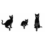 Statue de chat en mtal, silhouette de chat noir, dcoration de jardin en mtal, dcoration de pelouse ...