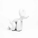 Statue de chien ballon caca en rsine moderne, sculpture animale pupmed, dcoration d'intrieur, artisanat ...