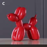 Statue de chien ballon moderne en rsine, figurine animale simple, sculpture pour la dcoration de la ...
