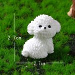 Statue de chien de dessin en rsine blanche, figurine d'auckland, ornements ralistes faits a la main, ...