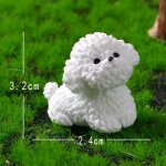 Statue de chien de dessin en rsine blanche, figurine d'auckland, ornements ralistes faits a la main, ...