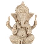 Statue de dieu lphant indien ganesha en rsine de grs, sculpture de bouddha fengshui, artisanat de ...