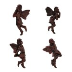 Statue de f�e en r�sine e7cb, fleur de jardin, fille, tasse suspendue, miniature, pendentif
