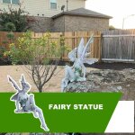 Statue ferique de fleur pixi a5j5, fil en acier, sculpture de jardin miniature, dcor mystique, figurine ...