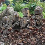 Statue de gardien de chevalier peinte a la main, sculpture de jardin, dcoration, figurines d'amnagement ...
