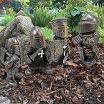Statue de gardien de chevalier peinte a la main, sculpture de jardin, dcoration, figurines d'amnagement ...