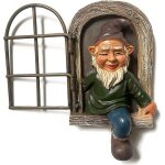 Statue de gnome en résine pour fenêtre de jardin, décoration de jardin, elfe sortant de la porte, décoration ... Statue de gnome en résine pour fenêtre de jardin, décoration de jardin, elfe sortant de la porte, décoration ...