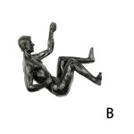 Statue d'homme d'escalade d'athlte, fond en rsine, dcoration murale, sculpture, figurines prsentes, ...