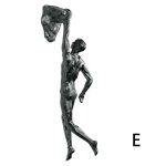 Statue d'homme d'escalade d'athlte, fond en rsine, dcoration murale, sculpture, figurines prsentes, ...