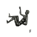 Statue d'homme d'escalade d'athlte, fond en rsine, dcoration murale, sculpture, figurines prsentes, ...