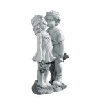 Statue de jardin a effet de pierre pour enfants, d�coration d'ext�rieur pour gar�on et fille, ornement ...